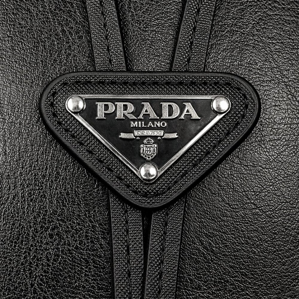 PRADA Black Saffiano Leather Bolo Tie (Unisex) 🖤🎇 - Picture 6 of 6